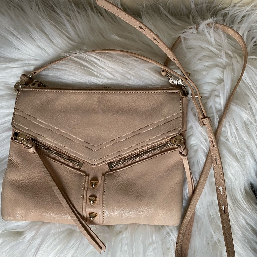 Leather Botkier New York crossbody light pink purse